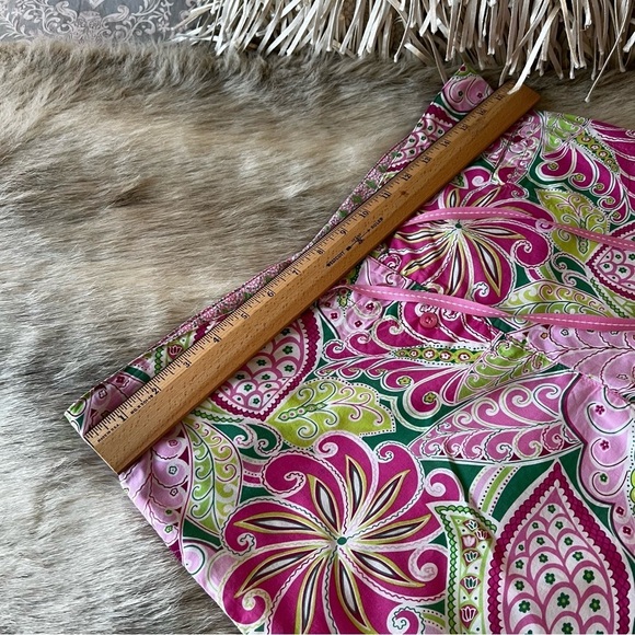 VERA BRADLEY Pinwheel Pink 2008 Pajama Bottoms Green Lightweight Floral Y2K - Picture 7 of 14